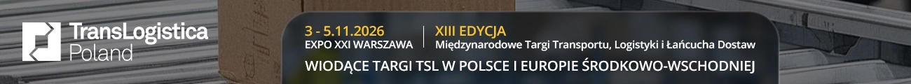 Baner targów TransLogistica Poland 2026 – XIII edycja Międzynarodowych Targów Transportu, Logistyki i Łańcucha Dostaw, 3–5.11.2026, EXPO XXI Warszawa
